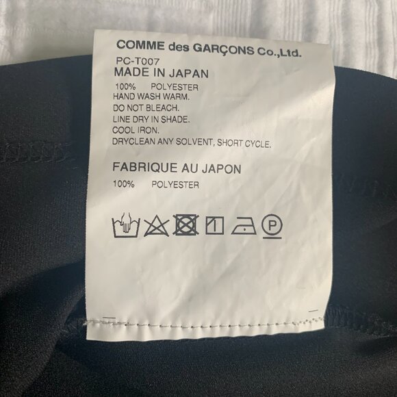 black Comme des Garcons Homme Plus vertical slits t-shirt size M - Picture 4 of 8